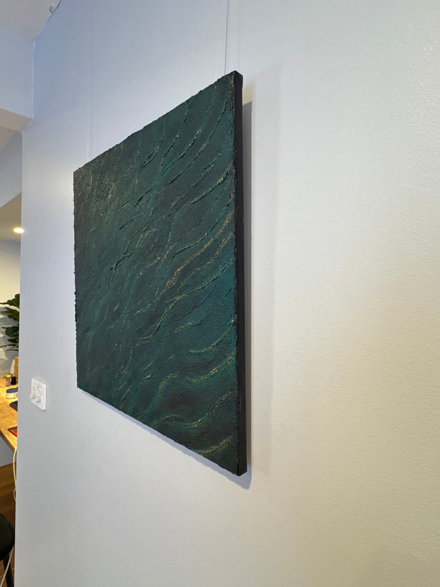 EMERALD WAVES - 51cm x 51cm